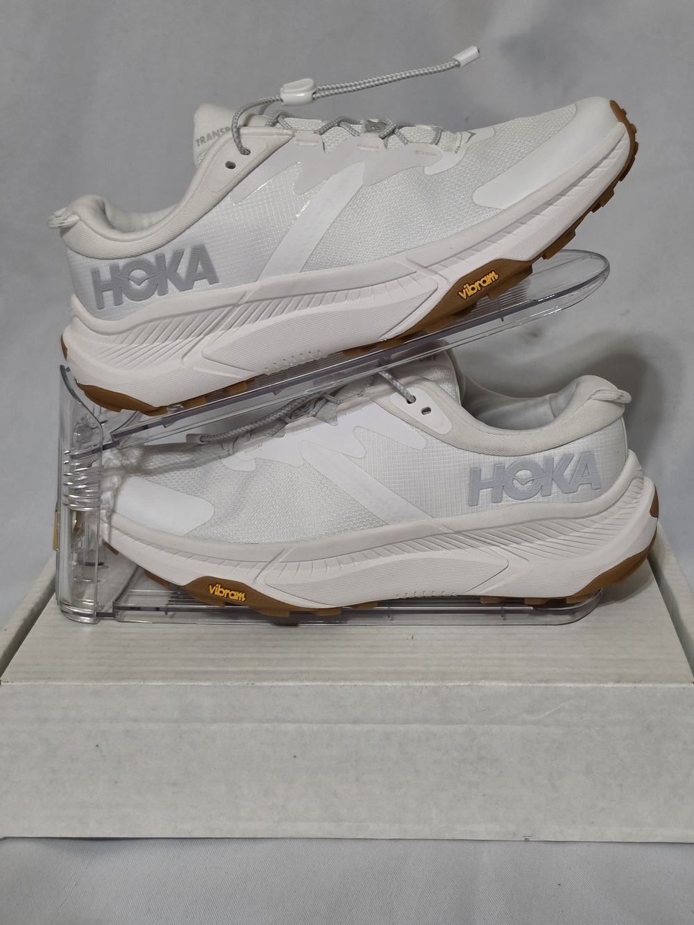 HOKA Transport 'White Gum' Running Shoes US Women Size 8.5B (NWOT)